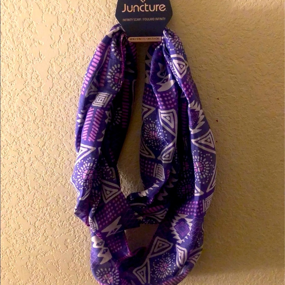 Purple infinity scarf